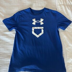 Under Armour Youth Plate Royal Blue Tee